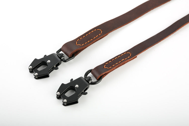 Correa de Piel Vacuna con Hebilla Liberación Rápida Sujeción Perro Mascota.