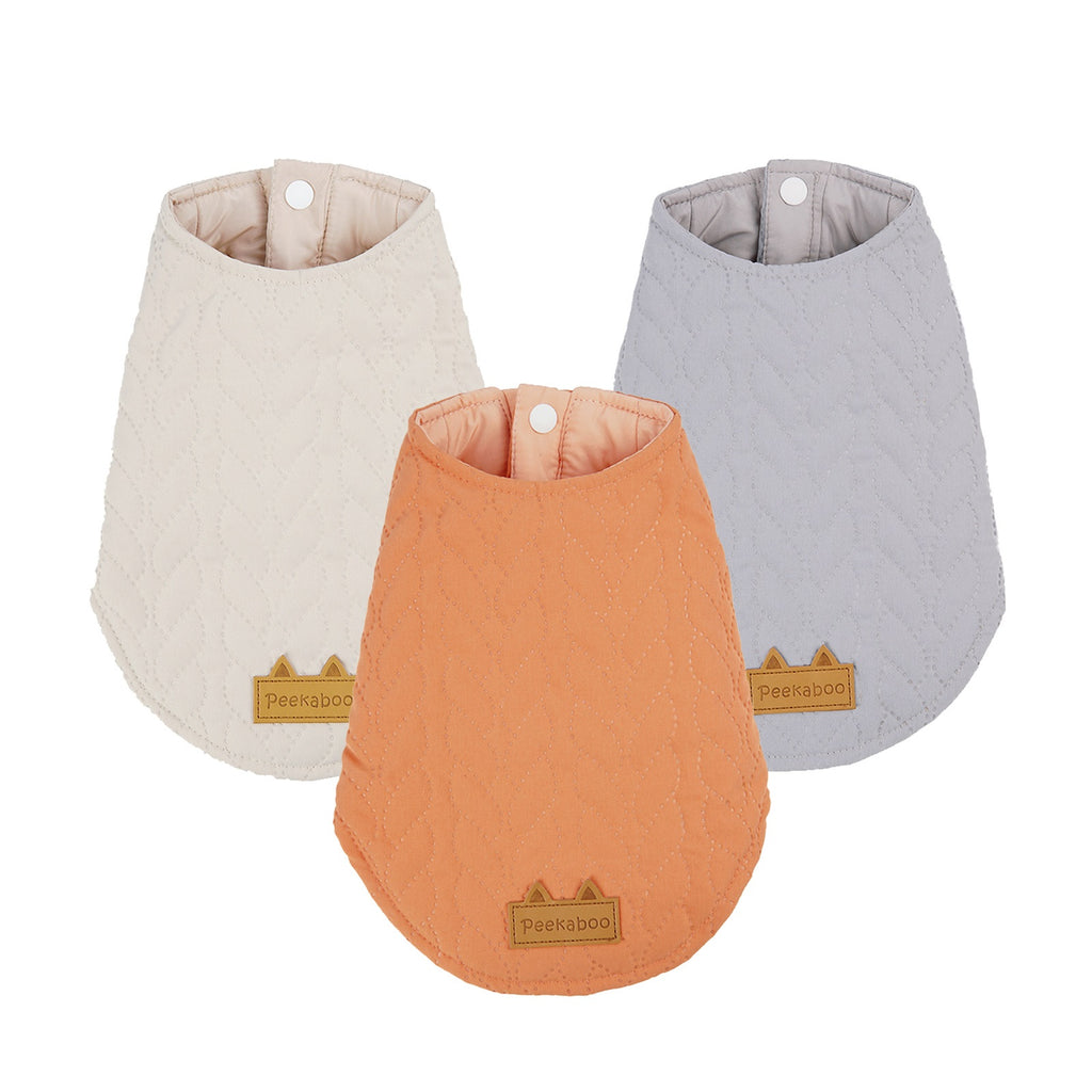 Conjunto para Perro Mascota de Algodón Acolchado con Botones de Jacquard Cálido para Otoño e Invierno