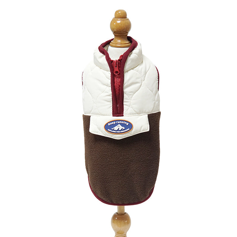 Chaleco Cálido con Cremallera para Perro Mascota, Ropa de Otoño  Invierno