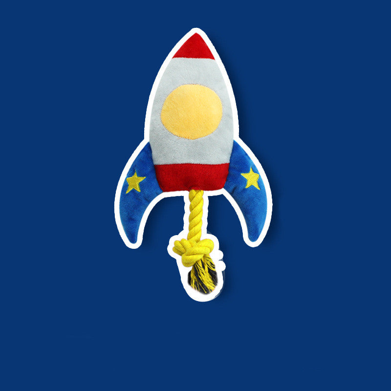 Juguete Peluche Avión  Cohete para Perro Mascota Resistente a Mordeduras