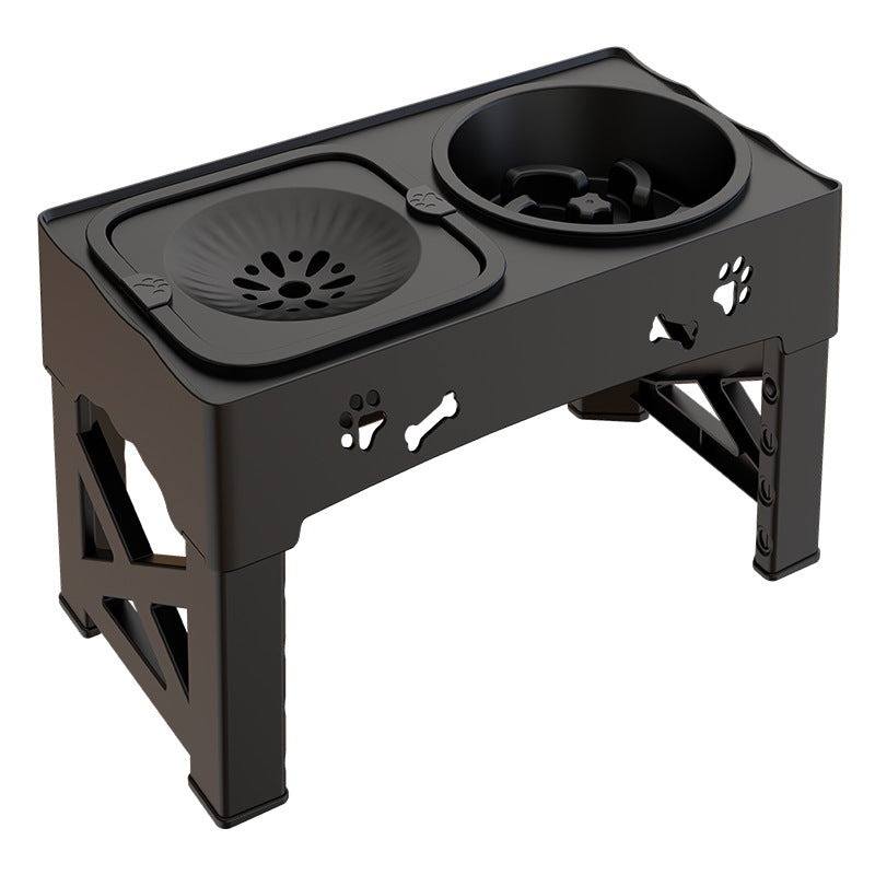 Comedero de Acero Inoxidable para Perro Mascota con Doble Cuenco y Elevación Integrada