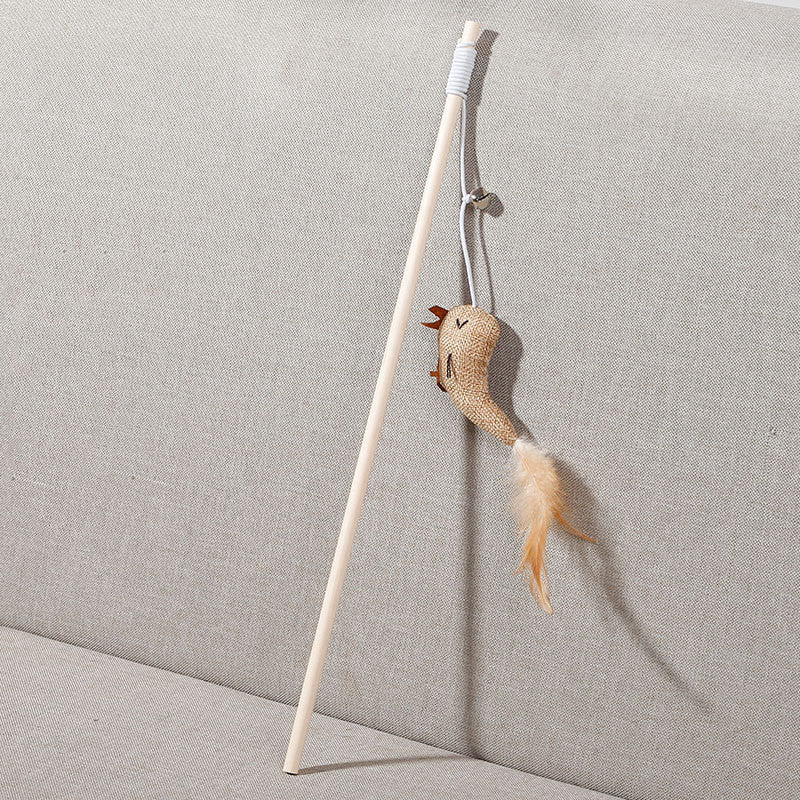 Juguete Divertido para Gato con Palo de Madera