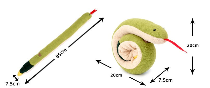 Juguete Serpiente Peluche para Mascotas Rompecabezas para Perro con Comida Escondida