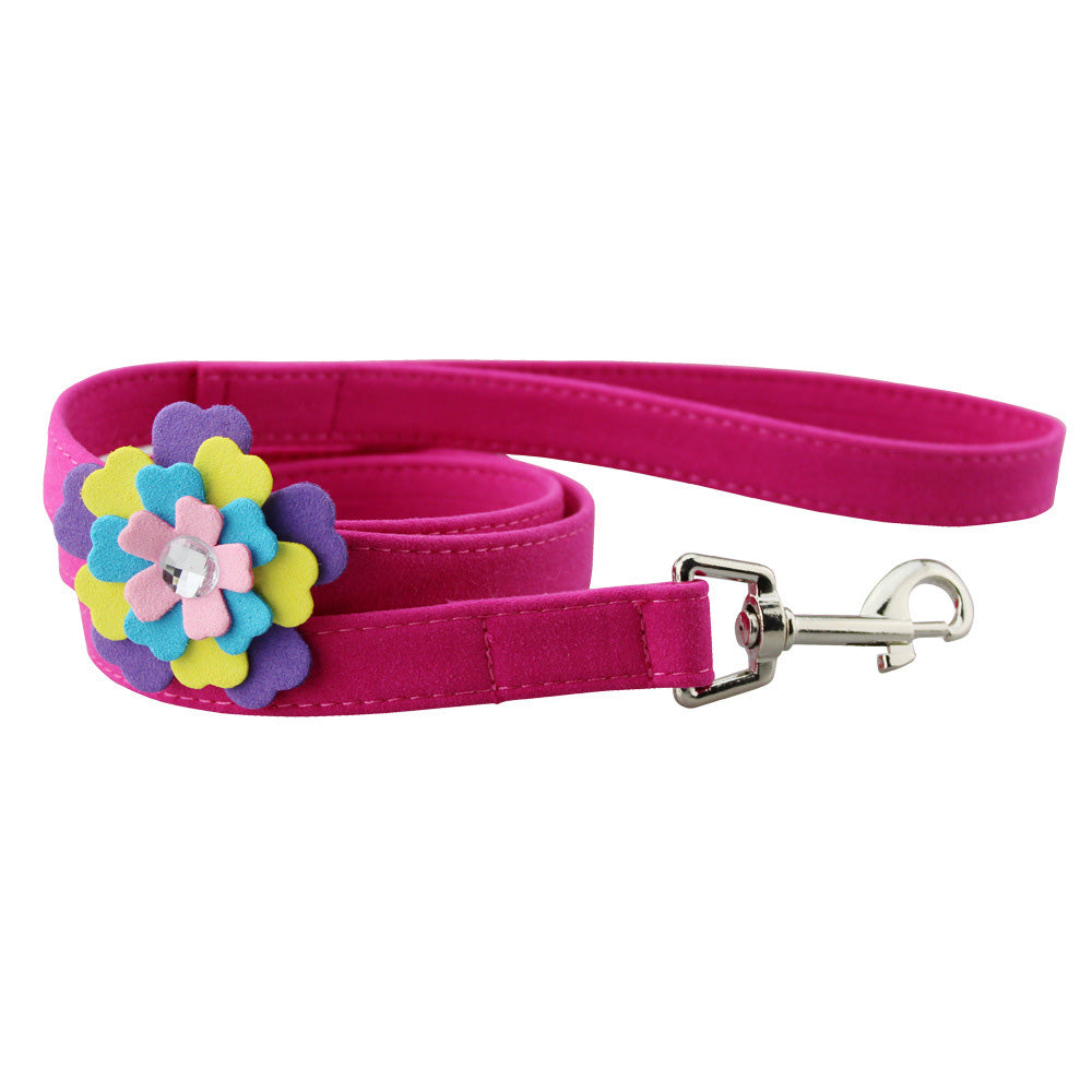 Correa de microfibra de color fucsia con flores