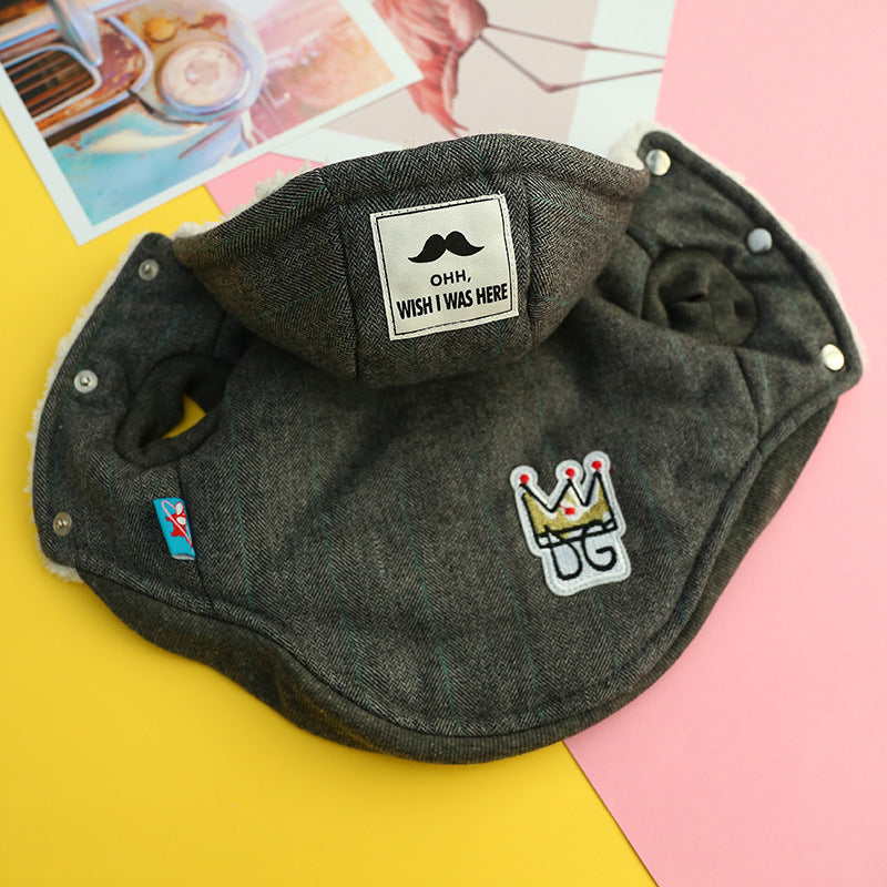 Chaleco Invierno con Capucha Grueso de Algodón Perro Gato Mascota