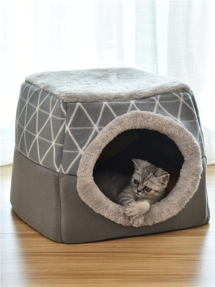 Cama Cerrada y de Nido 2 en 1  para Gato