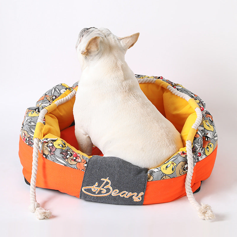Cama Nido para Perro Gato Mascotas Diseño Colorido Looney Tunes