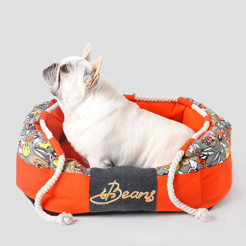 Cama Nido para Perro Gato Mascotas Diseño Colorido Looney Tunes