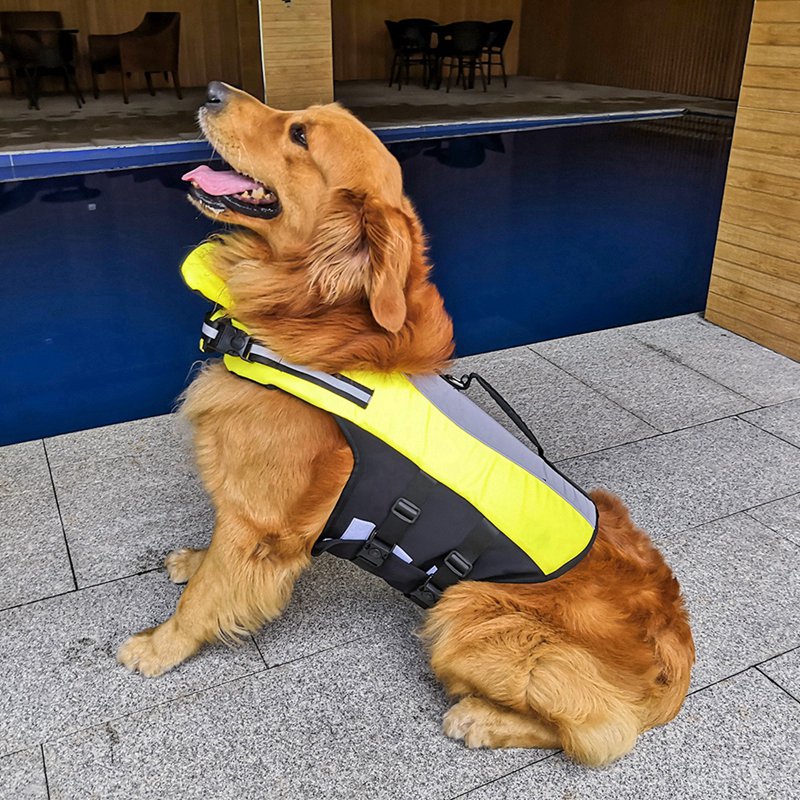 Chaleco Salvavidas con Bolsa de Aire y Reflectante para Perro Mascota