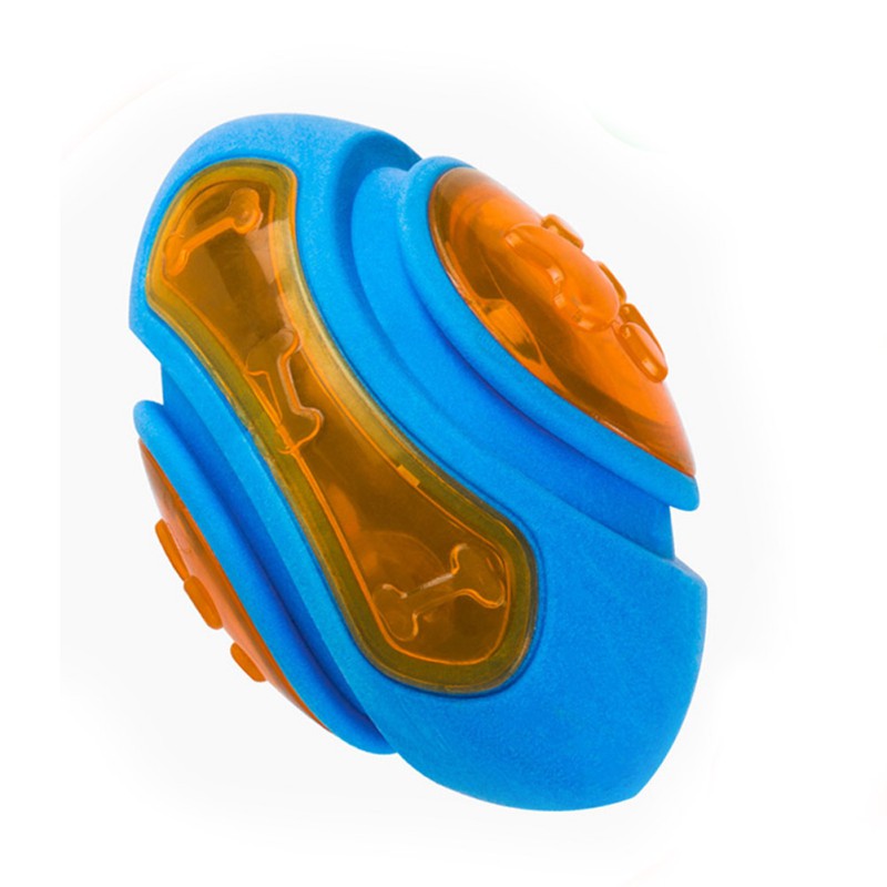 Juguete Resistente para Perro Rueda Pelota Balón Rugby Stick