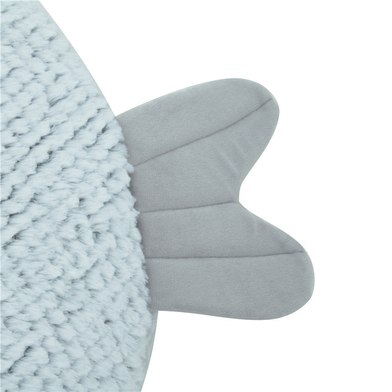 Cama Semicerrada de Terciopelo para Gato con Forma de Pez