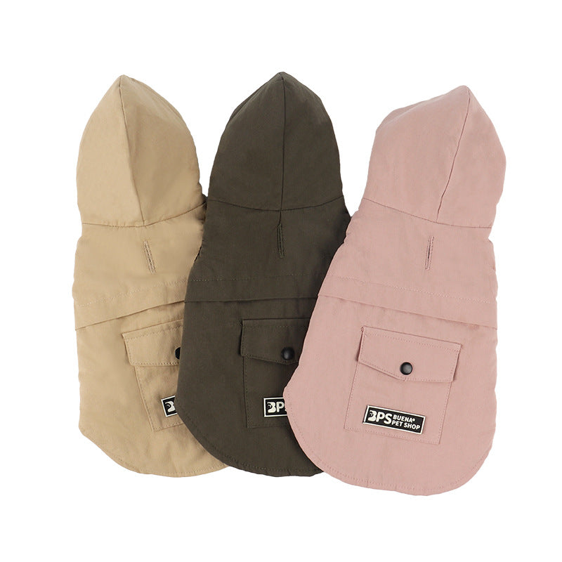 Chaqueta de Terciopelo para Perro con Capucha sin Mangas para Otoño e Invierno