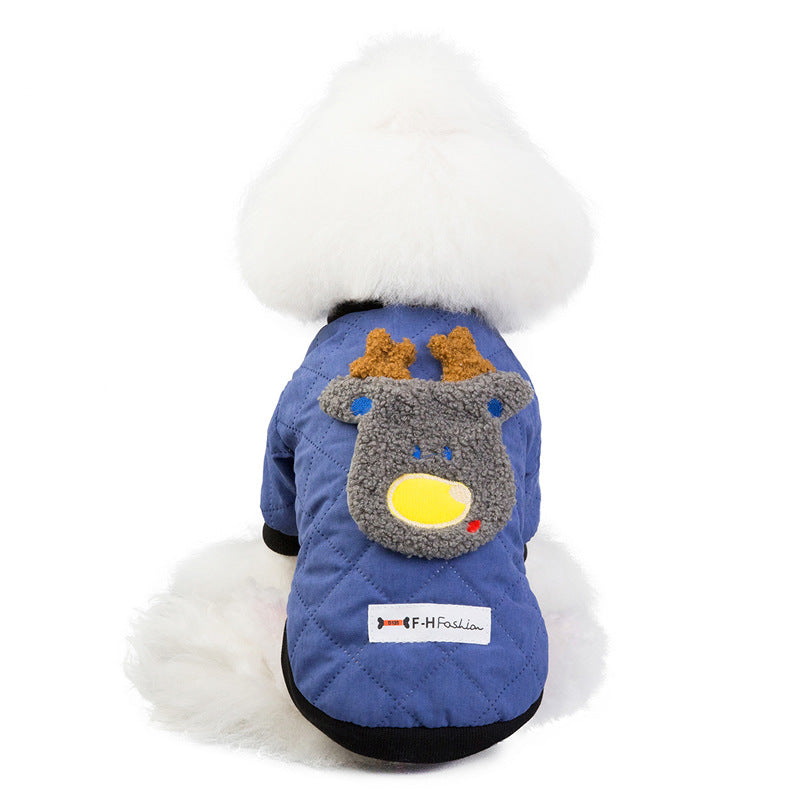 Ropa para Perro Mascota Chaqueta Acolchada de Otoño Invierno