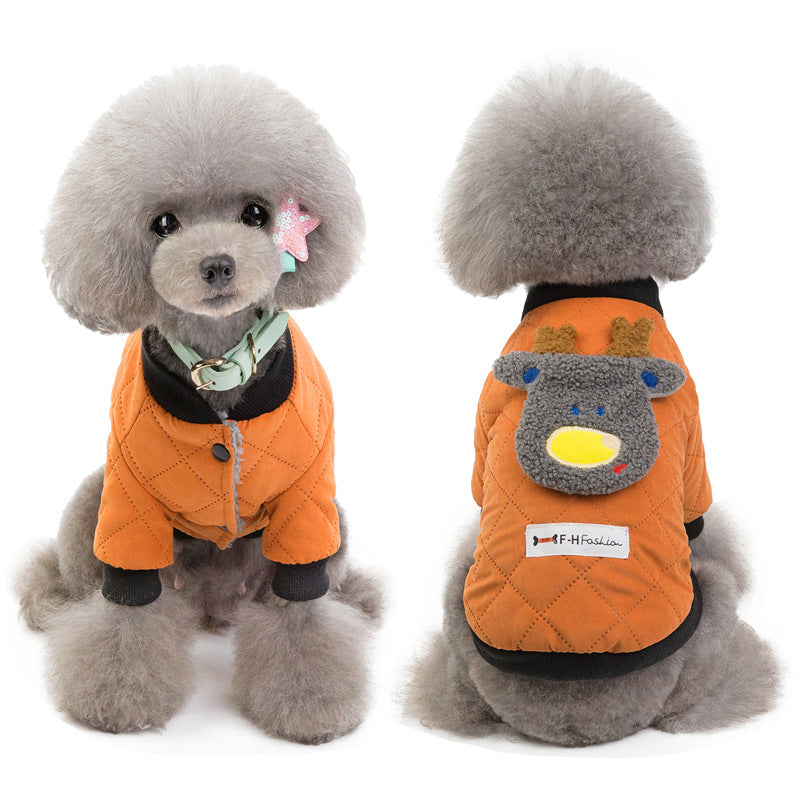 Ropa para Perro Mascota Chaqueta Acolchada de Otoño Invierno