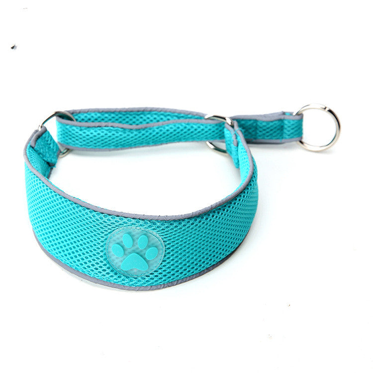 Collar Perro de Malla Suave Doble Capa y Tira  Reflectante.