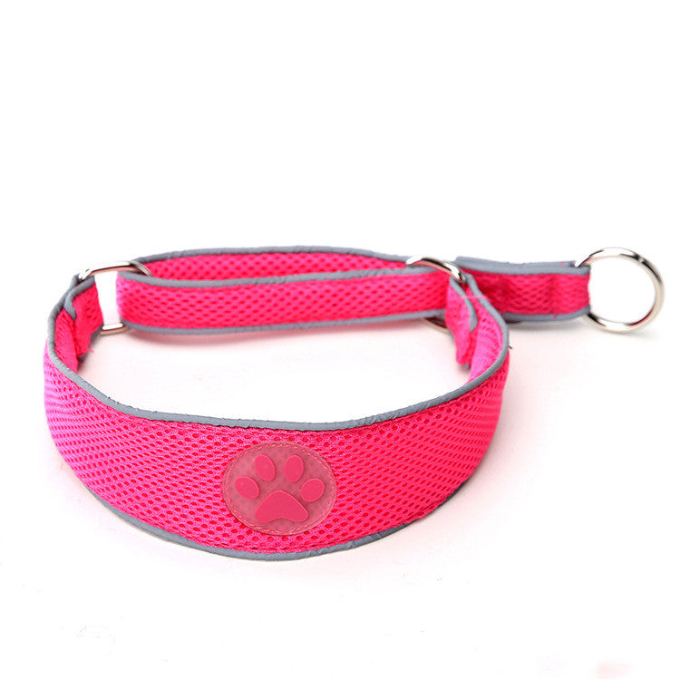 Collar Perro de Malla Suave Doble Capa y Tira  Reflectante.