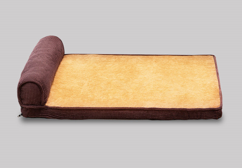 Sofá cama con cojin para perro color marron