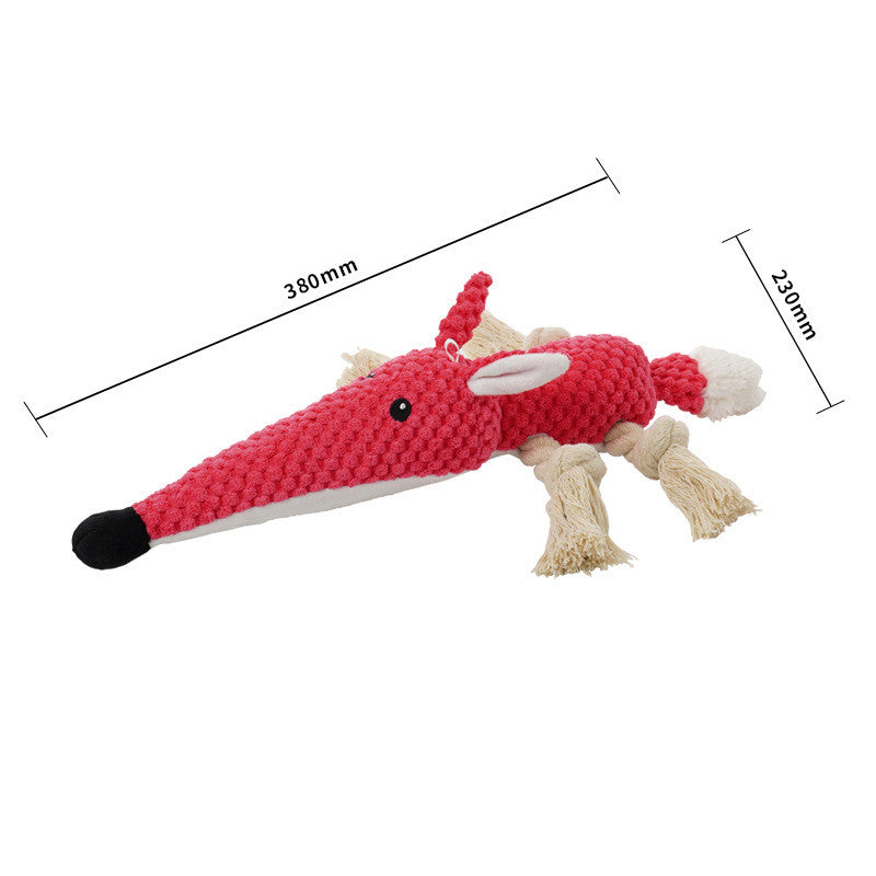 Juguete de peluche con cuerda y sonido para perros, forma rata