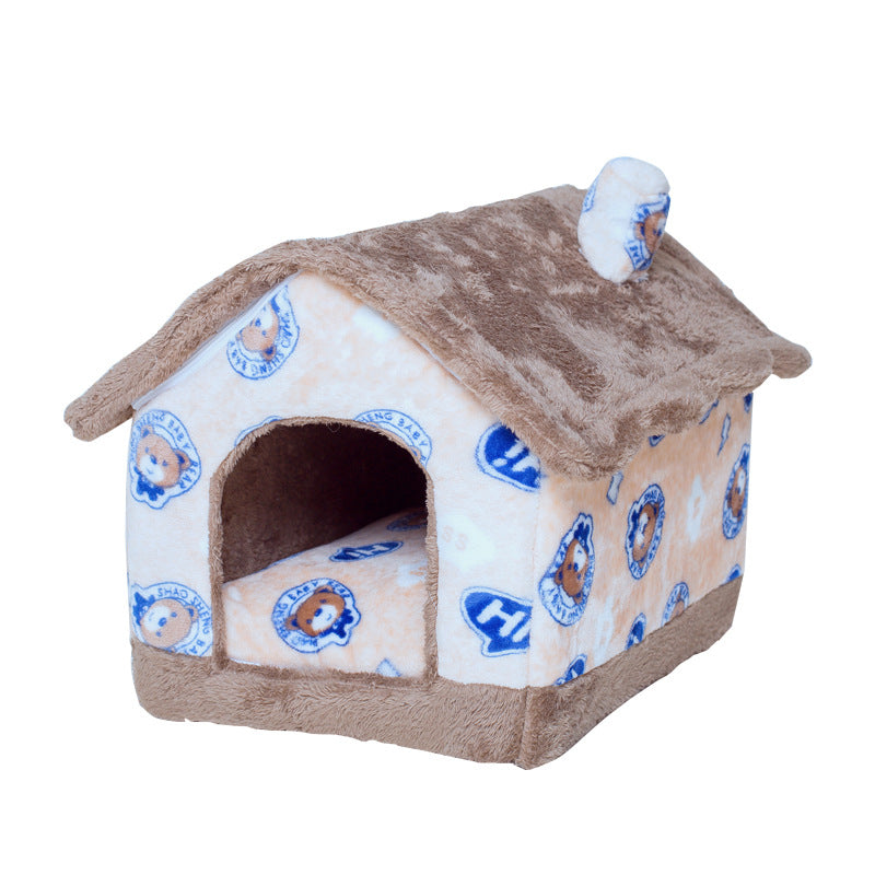 Casa para mascotas perros y gatos cuatro estaciones,  diseño de ositos