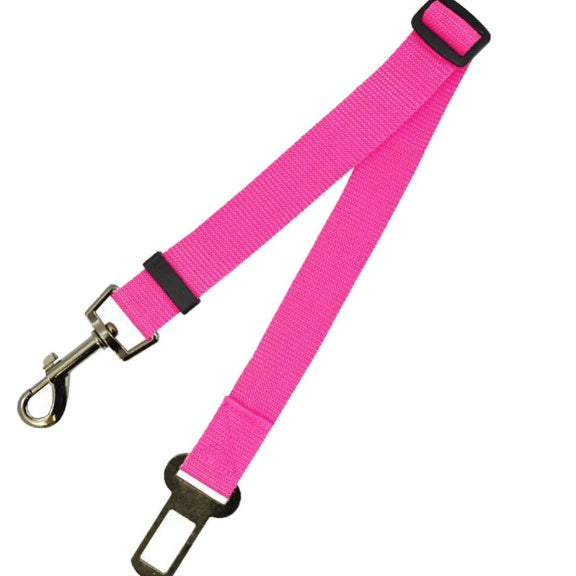 Cinturón de seguridad para perro en coche color fucsia ajustable