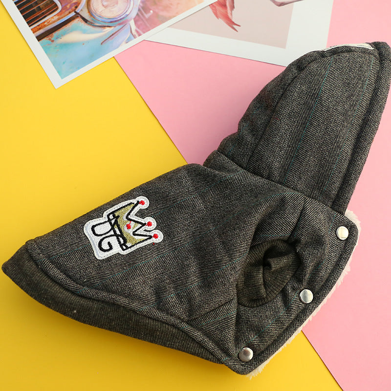 Chaleco Invierno con Capucha Grueso de Algodón Perro Gato Mascota