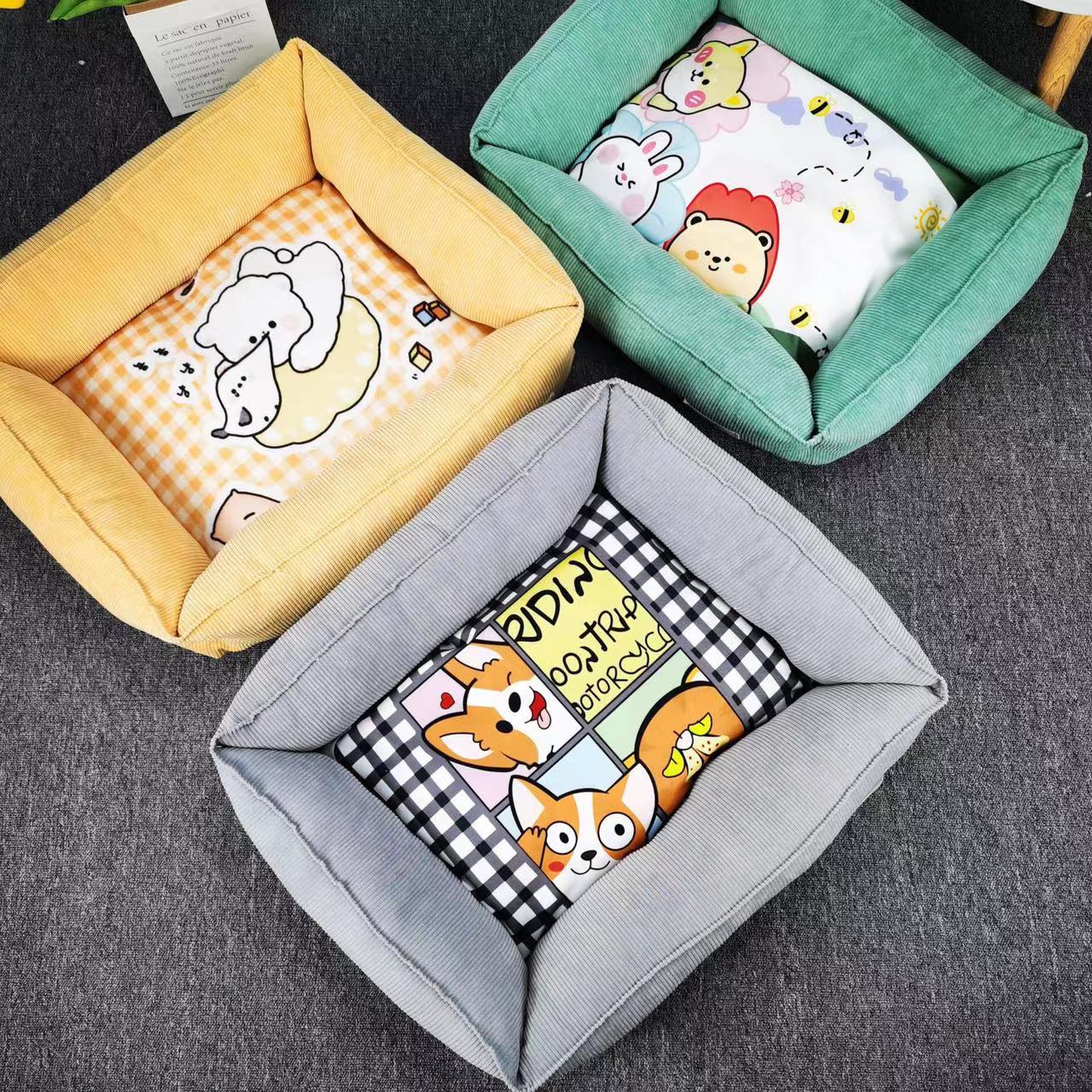 Cama nido de algodón para mascota en diferentes colores y diseños