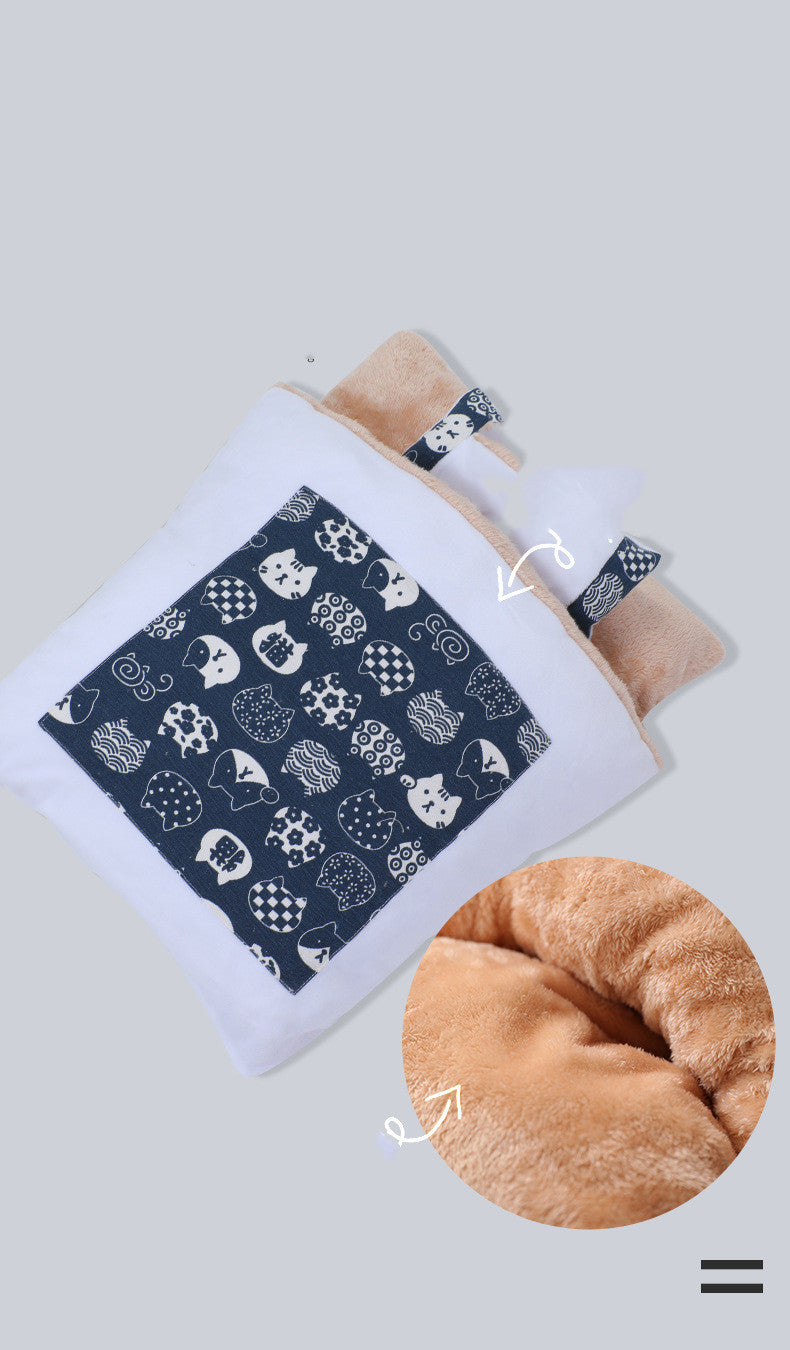 Cama Cerrada para Gato Extraíble y Lavable Algodon Cachemira