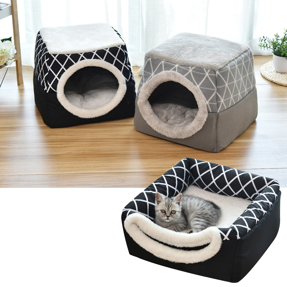 Cama Cerrada y de Nido 2 en 1  para Gato
