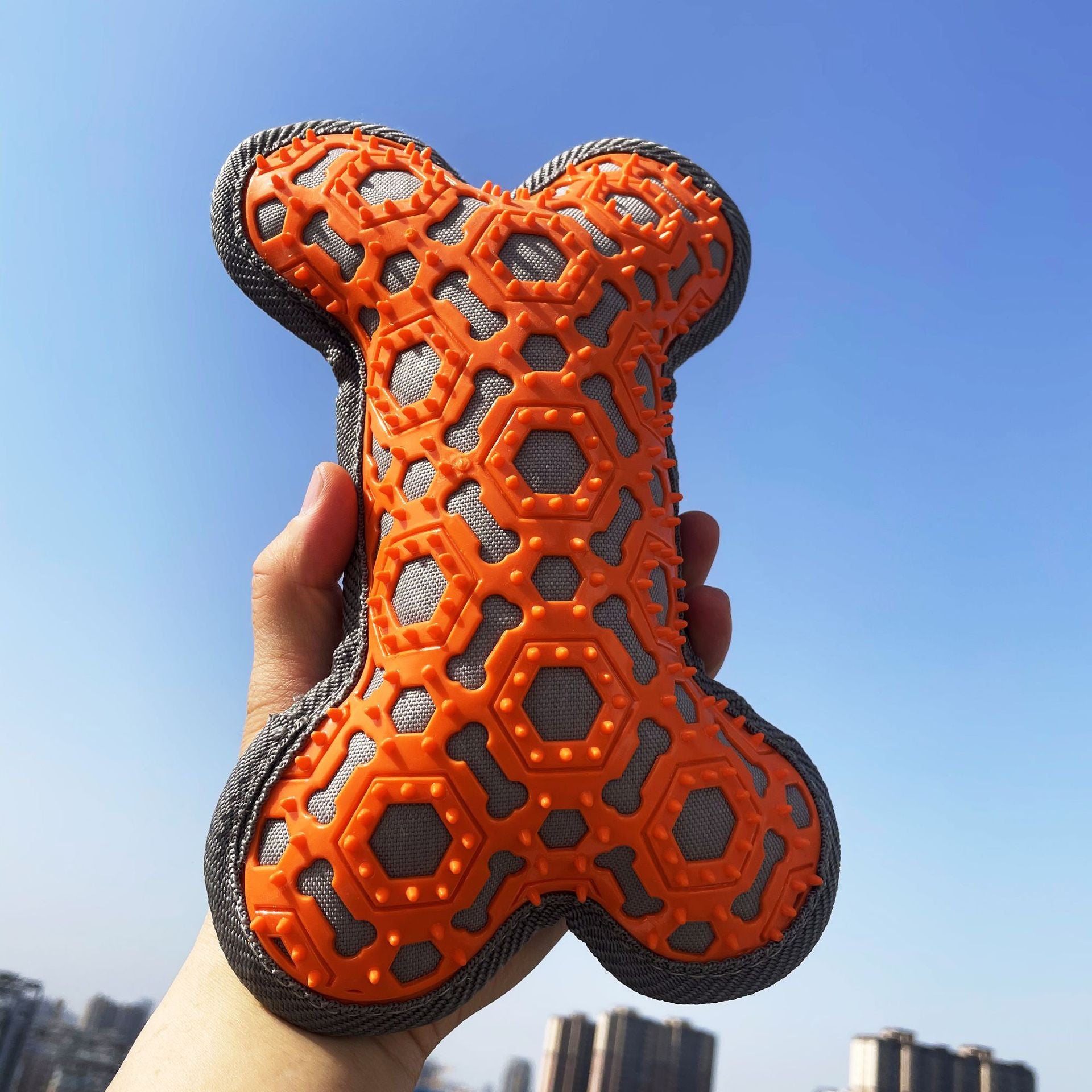 Juguete para Perro Mascota con Forma Hueso y Sonido Resistente a Mordeduras Varios Colores