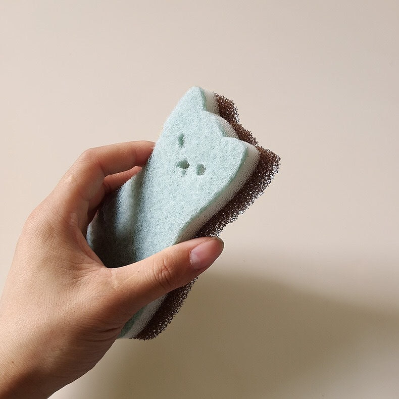 Cepillo Esponja de Doble Cara Baño Mascota Perro Gato