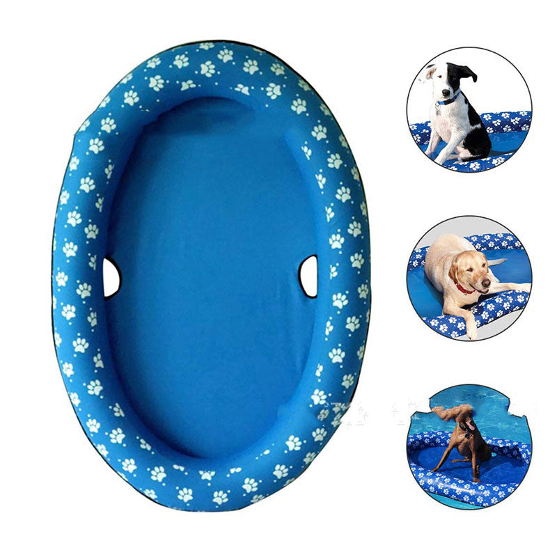 Hamaca Inflable Piscina para Perro, Cama Flotante para Mascota.