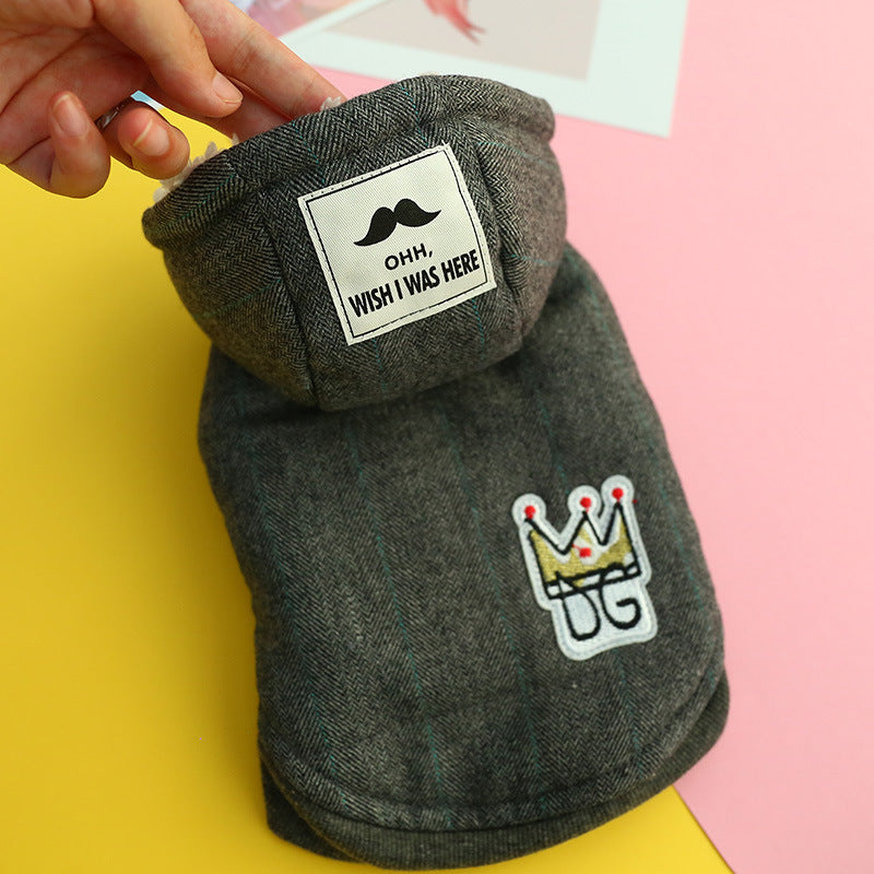 Chaleco Invierno con Capucha Grueso de Algodón Perro Gato Mascota