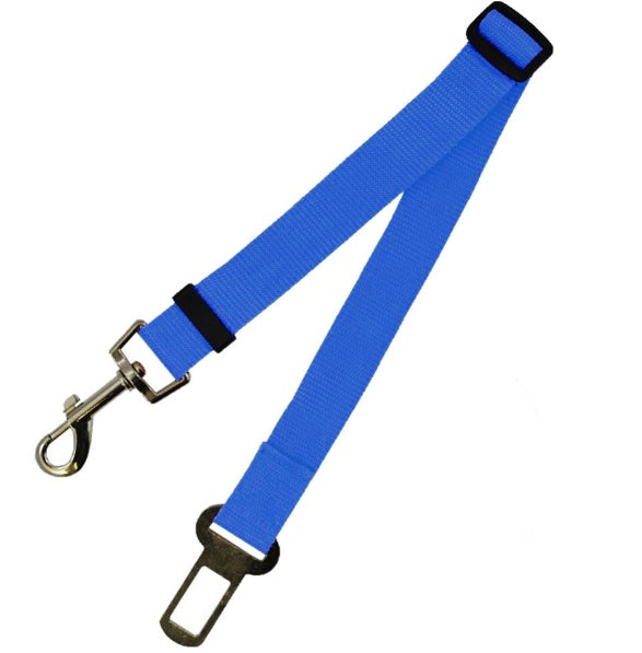 Cinturón de seguridad para perro en coche color azul ajustable