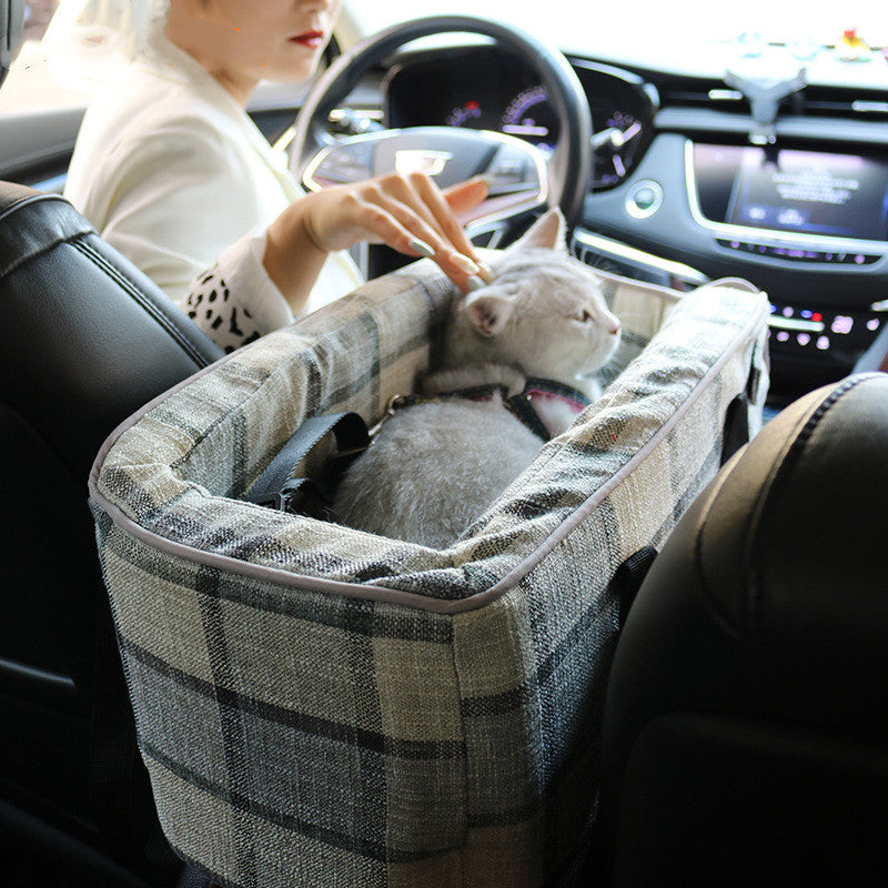 Asiento Caja Nido para Mascota Perro Pequeño Gato para Coche