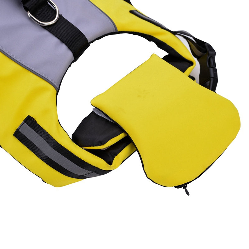 Chaleco Salvavidas con Bolsa de Aire y Reflectante para Perro Mascota