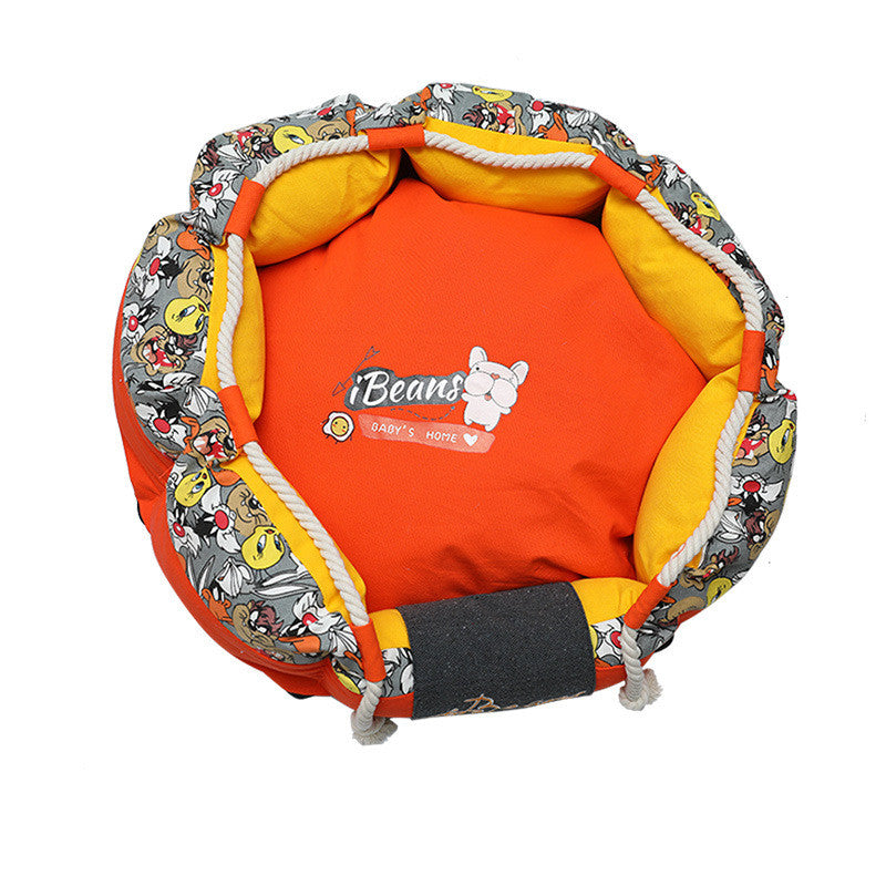 Cama Nido para Perro Gato Mascotas Diseño Colorido Looney Tunes