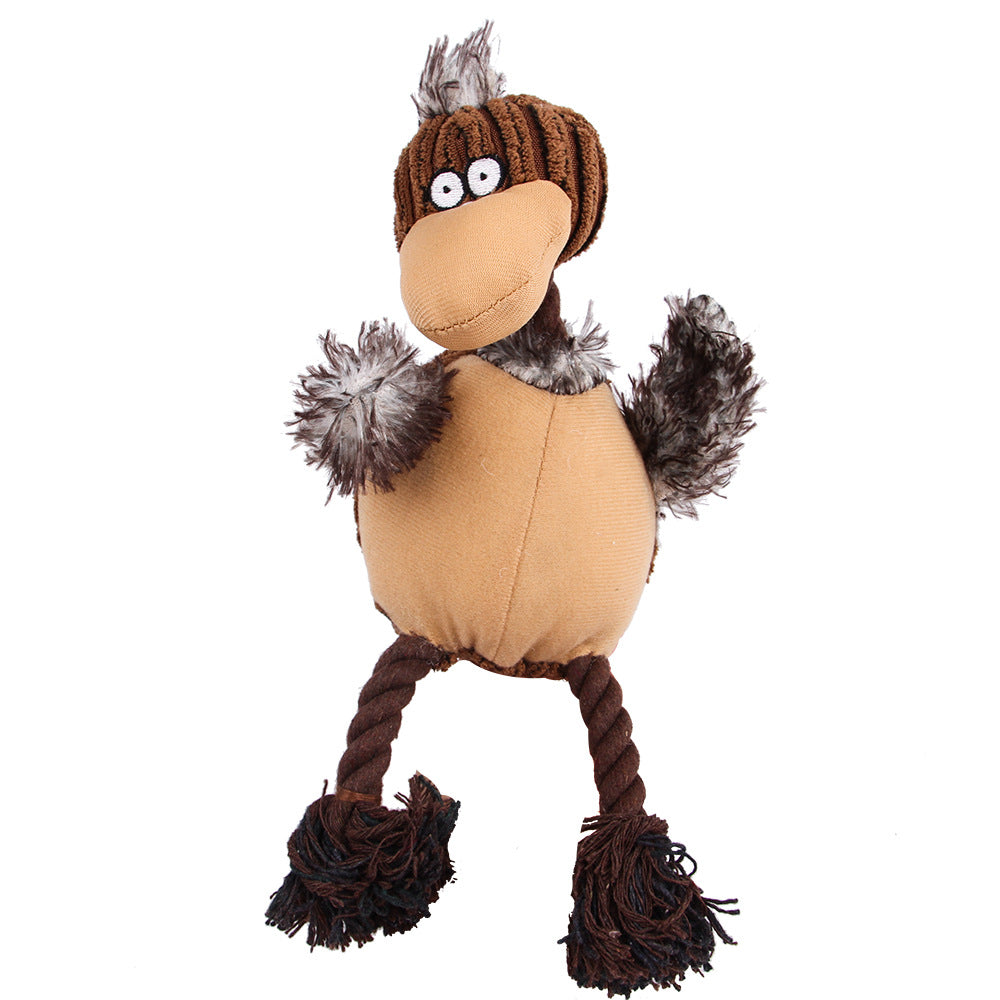 Juguete Peluche y Cuerda para Perro Mascota Resistente a Mordeduras Ayuda a la Limpieza de los Dientes Forma Pájaro.