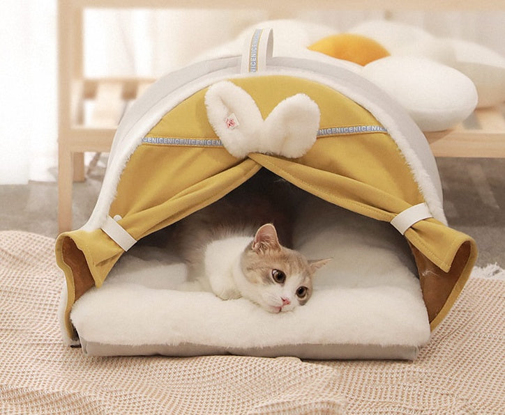 Casa para Gatos Cuatro Estaciones Cálido Cerrado
