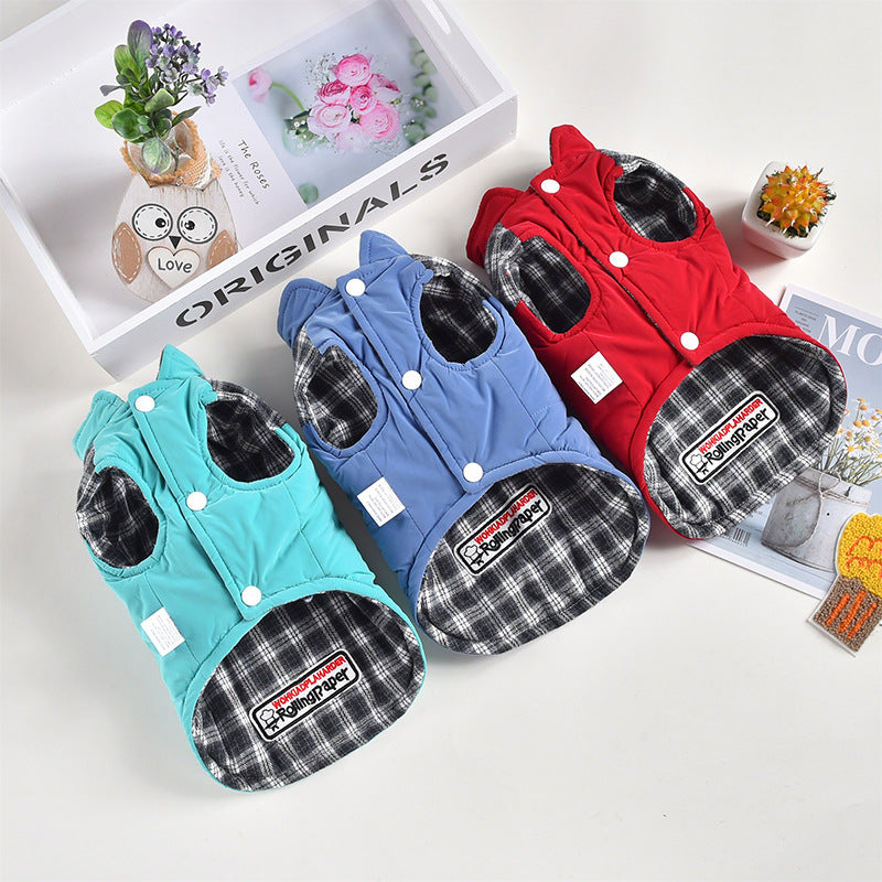 Variantes Chaqueta elegante de algodón para perro vista frontal