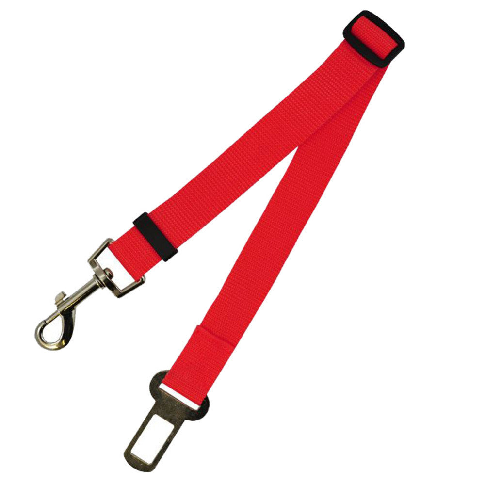 Cinturón de seguridad para perro en coche color rojo ajustable