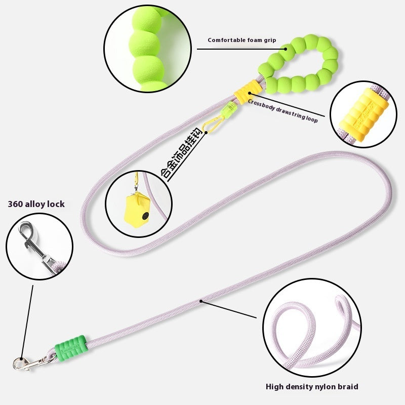 Correa Cruzada de Perro Mascota con Agarre Ergonómico de Burbujas de Algodón.