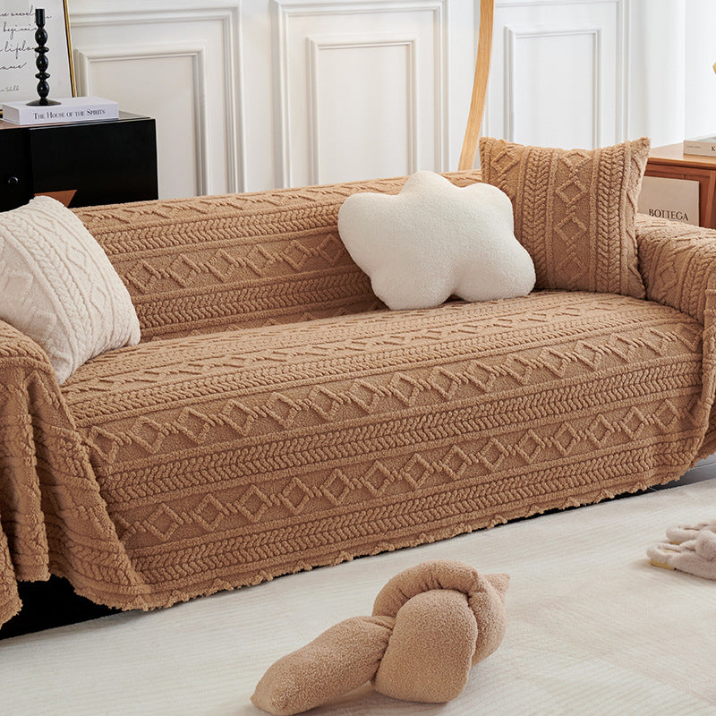 Funda de Sofa para Invierno Antiarañazos de Felpa para Gato Perro Mascota