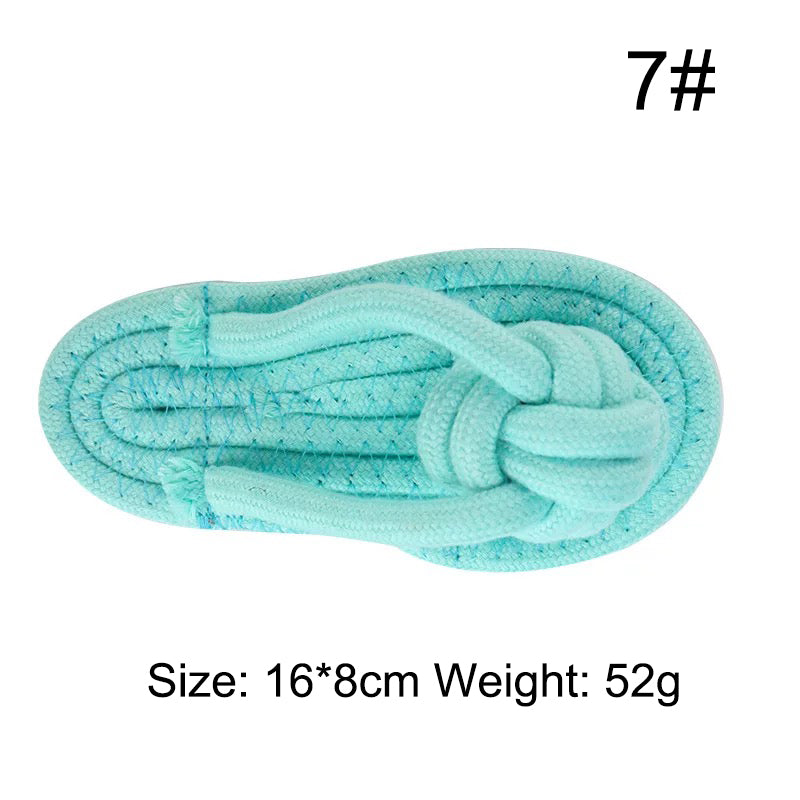 Juguete  Perro Mascota de Cuerda Trenzada de Algodón Resistente a Mordeduras.