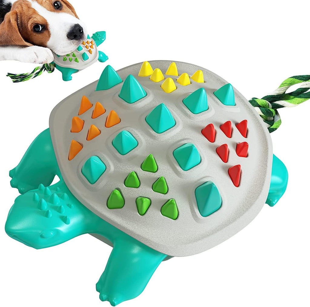 Juguete Interactivo Masticable Limpiador de Dientes de Caucho Natural para Perro Mascota