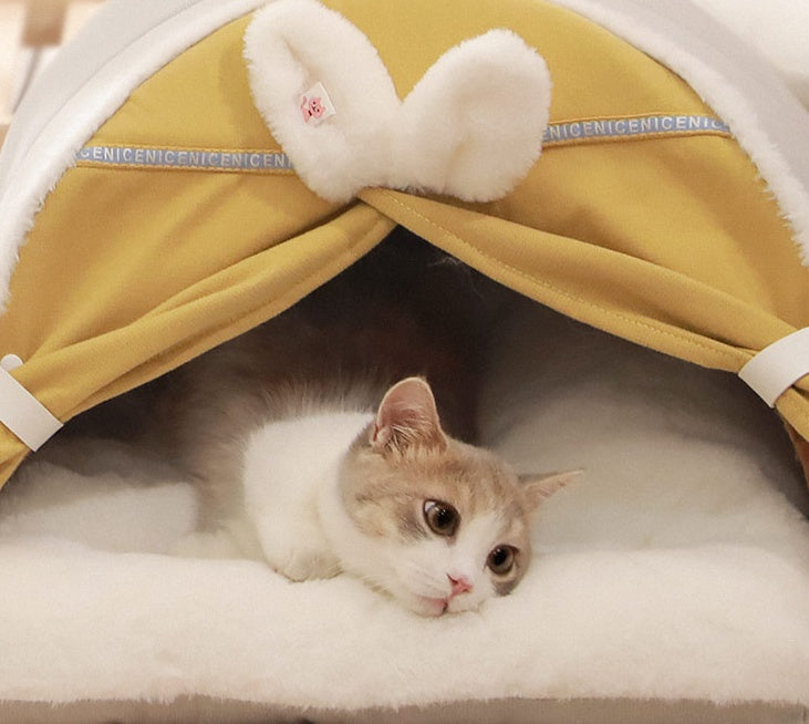 Casa para Gatos Cuatro Estaciones Cálido Cerrado