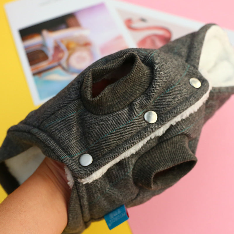 Chaleco Invierno con Capucha Grueso de Algodón Perro Gato Mascota