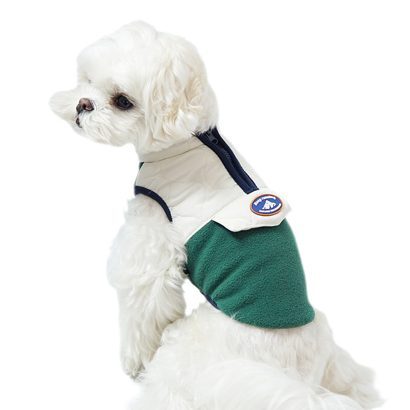 Chaleco Cálido con Cremallera para Perro Mascota, Ropa de Otoño  Invierno