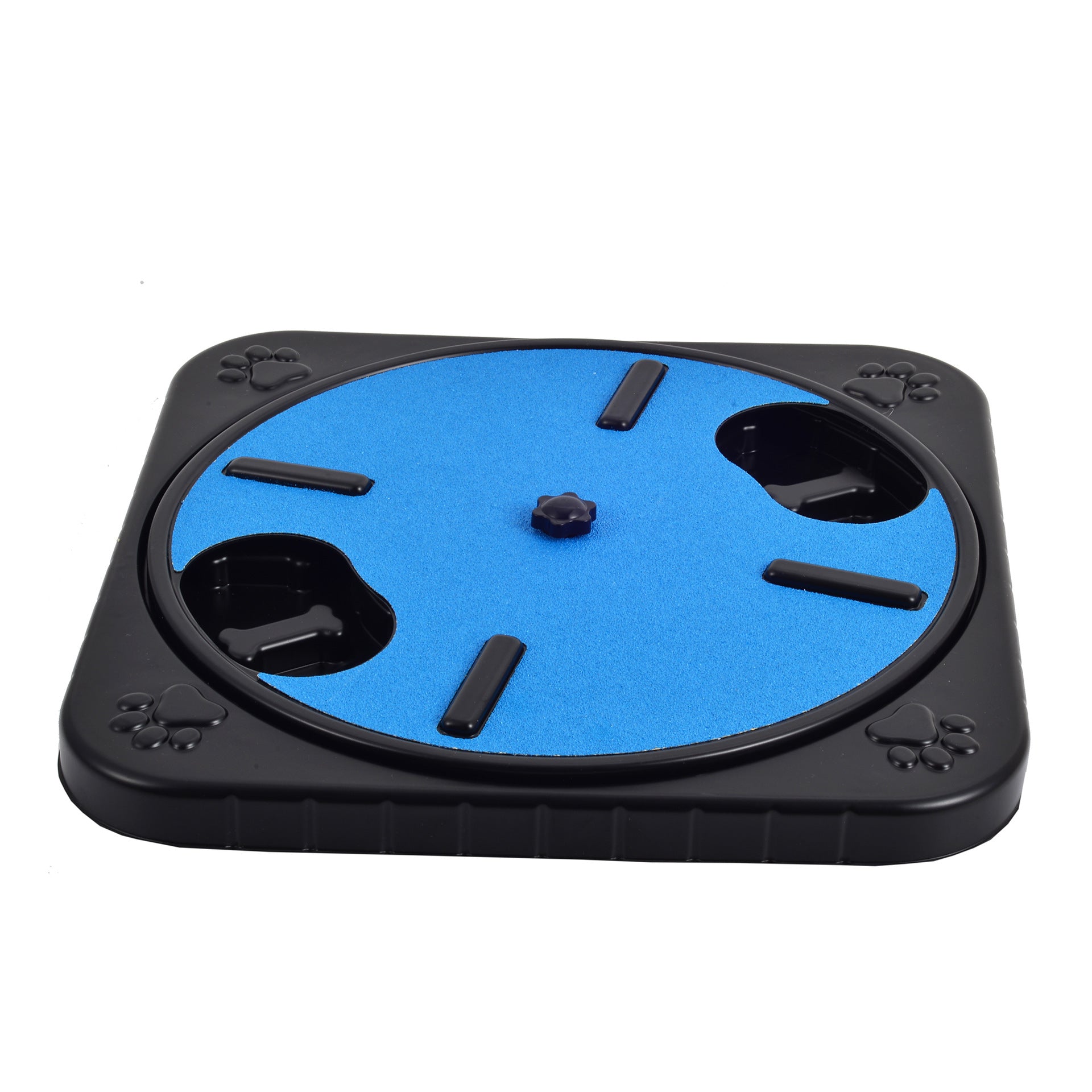 Comedero con Rascador para Perro y Gato Rotación de 360 grados.