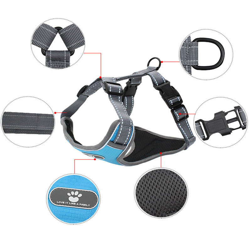 Chaleco Arnés Reflectante Antitirones para Perro