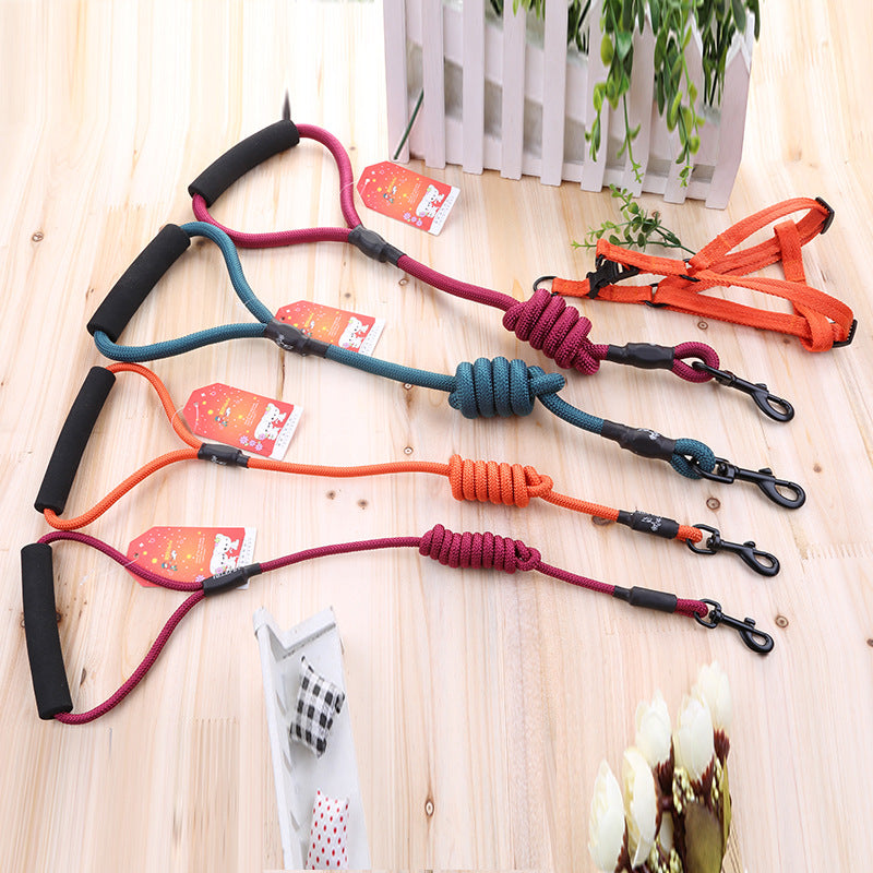 Correa Corta de Nailon Asa Antideslizante para Perro Mascota